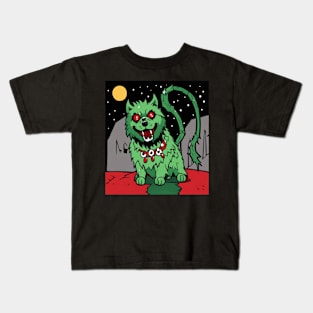 Christmas zombie Pomeranian demon dog Kids T-Shirt